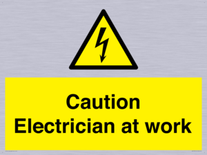 Caution Electrician at work
